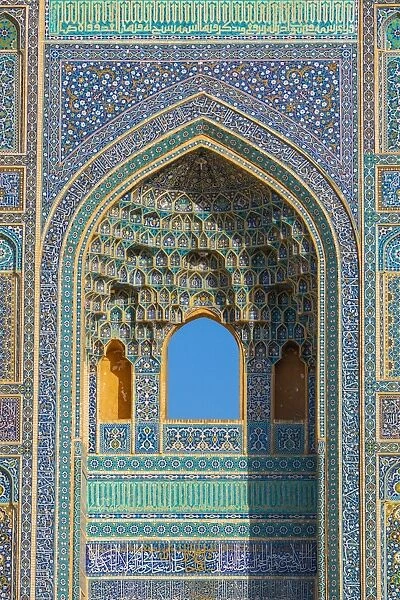 Facade detail, Jameh Mosque, Yazd, Iran, Middle East