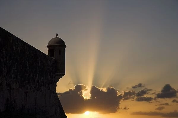 Fort San Felipe at sunset, Puerto Plata, Dominican Republic, West Indies