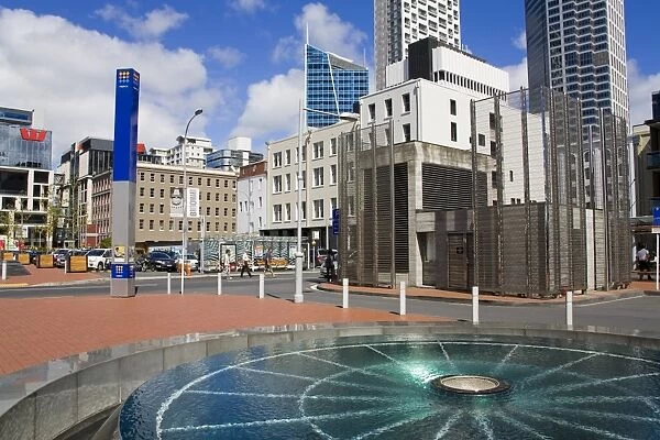 Fountain at Britomart Transport Centre, Taku Square, Central Business District