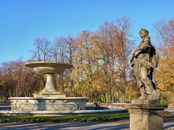 Fountain in the Saxon Garden, Warsaw, Masovian Voivodeship, Poland, Europe