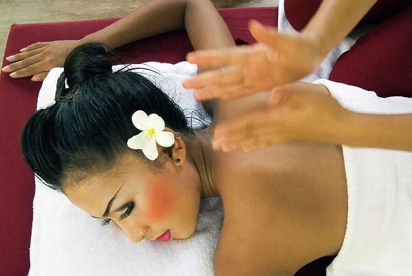 Girl having a massage