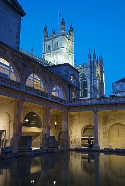 The Great Bath, Roman Baths, Bath, UNESCO World Heritage Site, Avon, England, United Kingdom, Europe