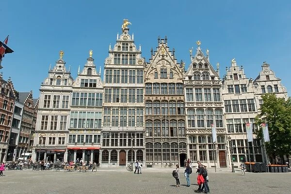 Grote Markt Guildhalls, Antwerp, Belgium, Europe