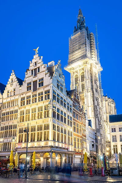 The Grote Markt in the historic centre or Antwerp, Belgium, Europe