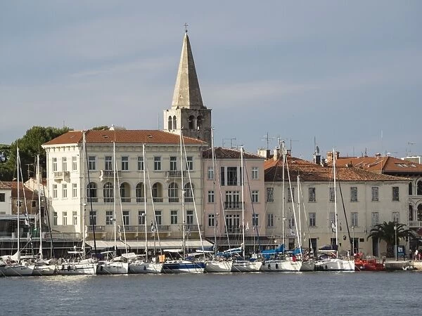 Harbour front at Porec, Istria, Croatia, Europe