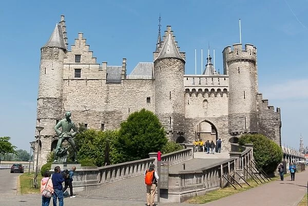 Het Steen, a medieval fortress in Antwerp, Belgium, Europe