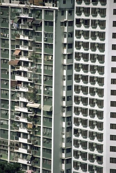 High rise flats in Happy Valley, Hong Kong, China, Asia