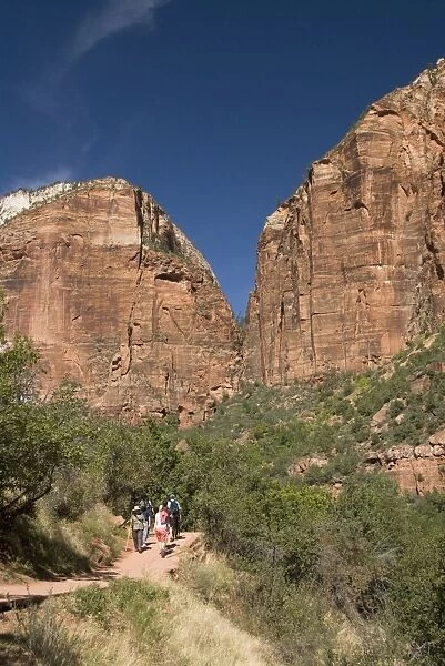 Hiking in to the Emerald Pools, Zion National Park, Utah, United States of America