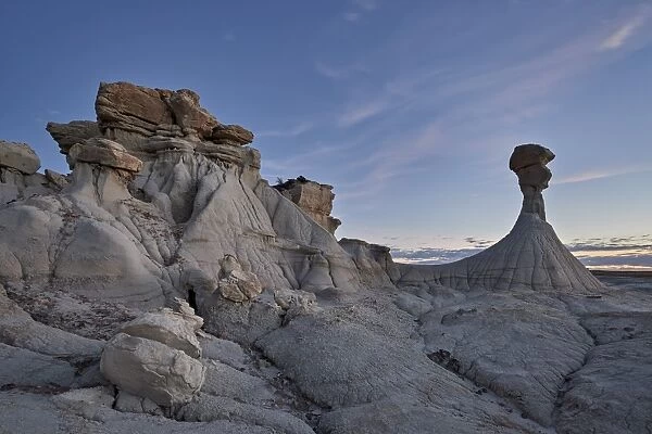 Hoodoo at dusk, Ah-Shi-Sle-Pah Wilderness Study Area, New Mexico, United States of America