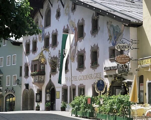 Hotel exterior, Kitzbuhel, Tirol (Tyrol), Austria, Europe