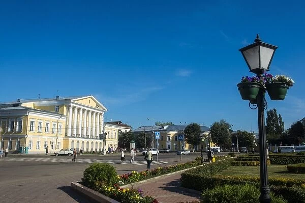 Former hotel on Susaninskaya Square, Kostroma, Golden Ring, Russia, Europe