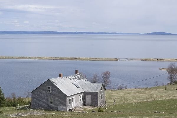 House overlooking Bras d Or Lake, Cape Breton, Nova Scotia, Canada, North America