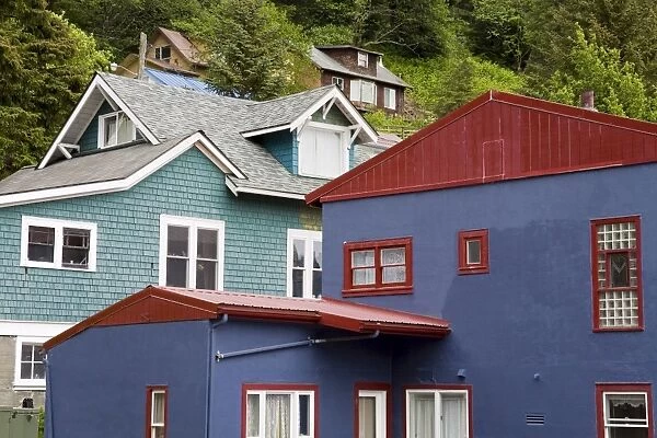 Houses in Juneau, Southeast Alaska, United States of America, North America