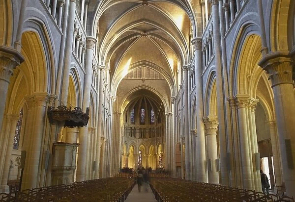 Interior of Lausanne Cathedral, Lausanne, Vaud, Switzerland, Europe