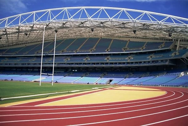The interior of the main Olympic Stadium at Homebush, Sydney, New South Wales