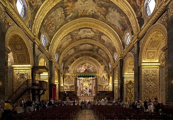 Interior of St. Johns CoCathedral, Valletta, Malta, Europe