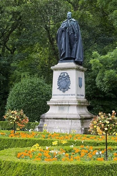 John Marquess of Bute statue in Gorsedd Gardens in Cardiff City, Wales