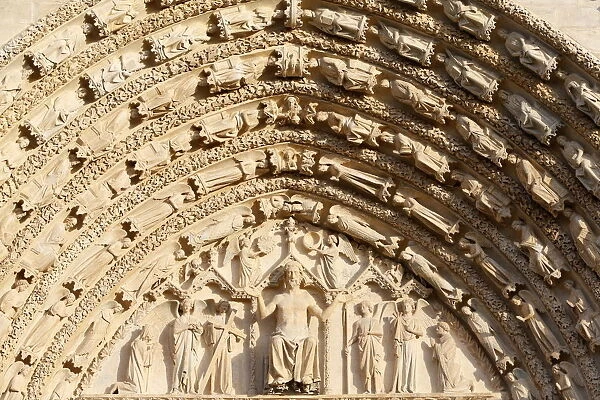 The Last Judgement, Western portal, Bourges Cathedral, UNESCO World Heritage Site, Cher
