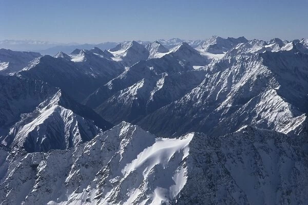 Karakoram mountain range and the massif of the Hindu Kush
