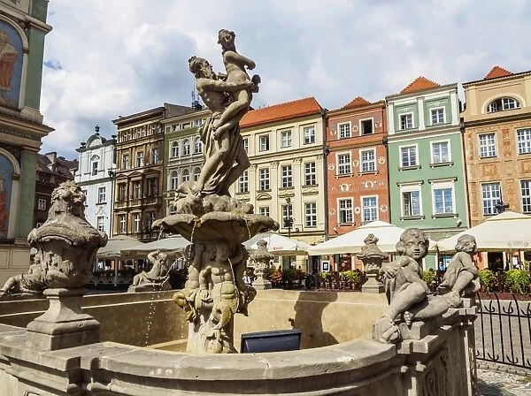 Market Square and Fountain of Proserpine, Old Town, Poznan, Greater Poland, Poland