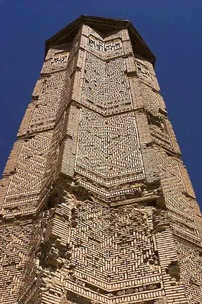 Minaret of Bahram Shah, with square Kufic and Noshki script, dating from the early 12th century