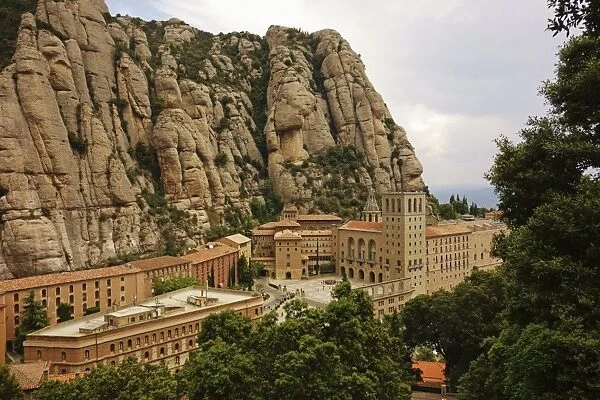 Monastery, Mountain of Montserrat, near Barcelona, Catalunya, Spain, Europe