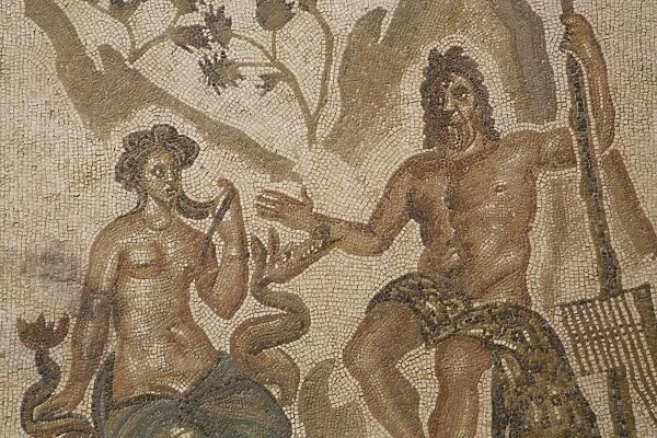 Mosaic of Polifemo and Galatea, Alacazar de los Reyes Cristianos, Cordoba, Andalucia