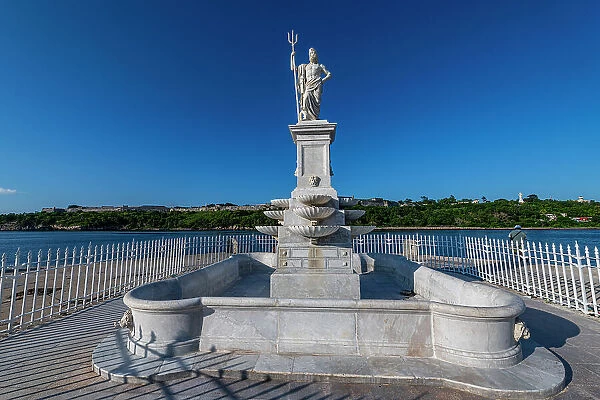 Neptune fountain, Havana, Cuba, West Indies, Central America