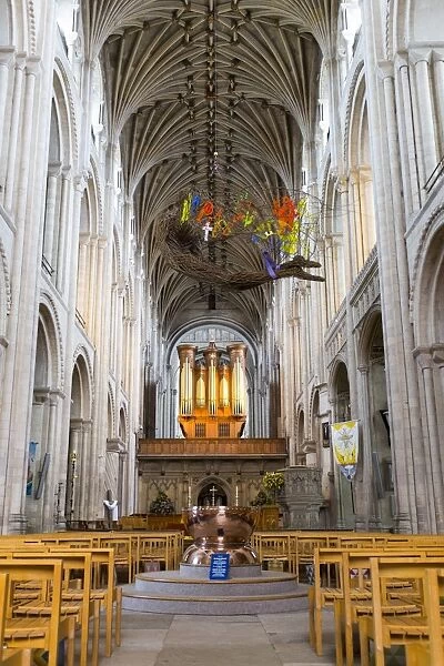 Norwich Cathedral interior, Norwich, England, UK, Europe