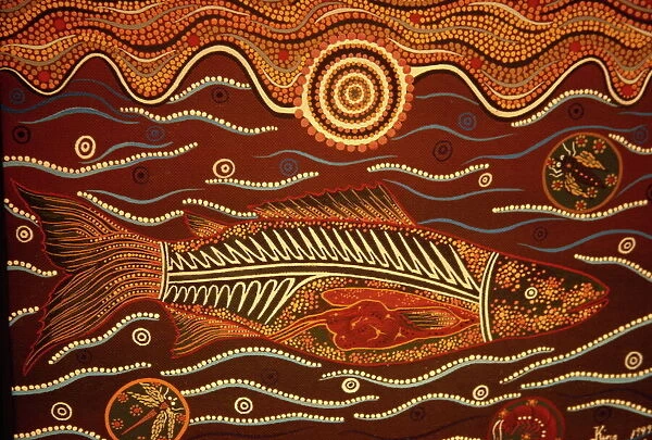 Painting from the Dreamtime, Aboriginal art, Australia, Pacific