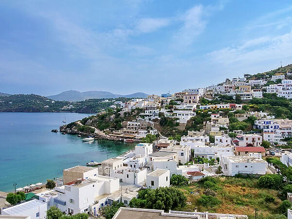 Pandeli, elevated view, Agia Marina, Leros Island, Dodecanese, Greek Islands, Greece, Europe