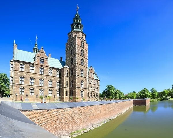 Panoramic of Rosenborg Castle built in the Dutch Renaissance style, Copenhagen, Denmark