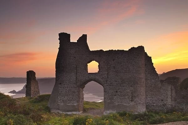 Pennard Castle, Gower, Wales, United Kingdom, Europe