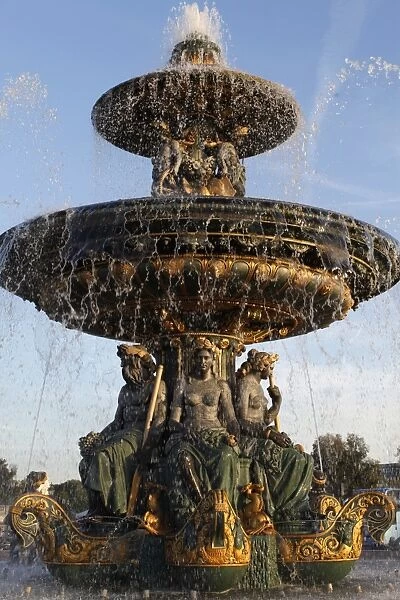 Place de la Concorde fountain, Paris, France, Europe