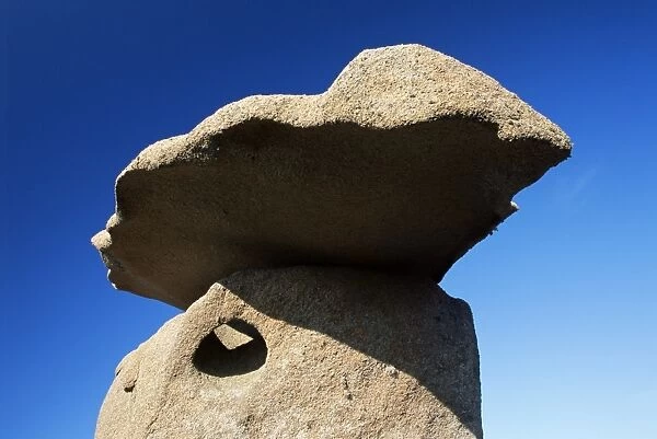 Precariously balanced granite rocks, Ploumanach, Cotes d Armor, Brittany
