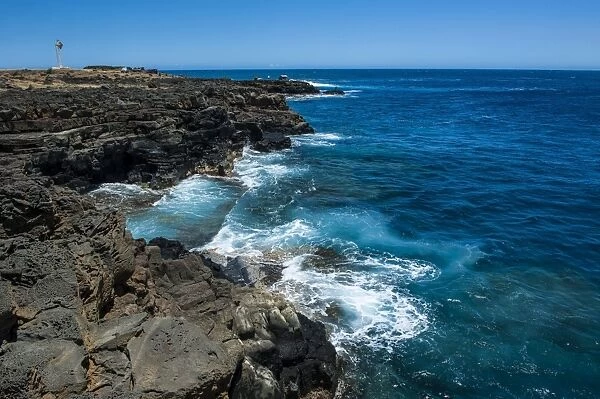 Rocky cliffs in Kalae, South Point, the southernmost point of Big Island, Hawaii, United States of America, Pacific