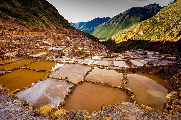 Salt mines, Maras, Sacred Valley, Peru, South America