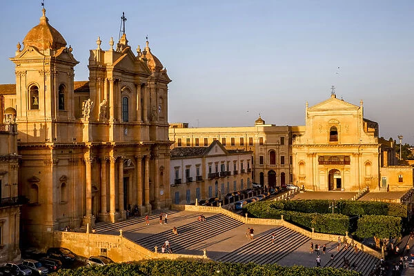 San Nicolo Cathedral, Noto, UNESCO World Heritage Site, Sicily, Italy, Europe