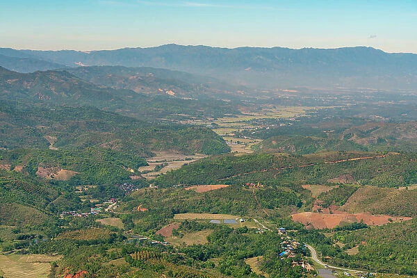 Scenic view of mountains near Kengtung, Shan State, Myanmar (Burma), Asia