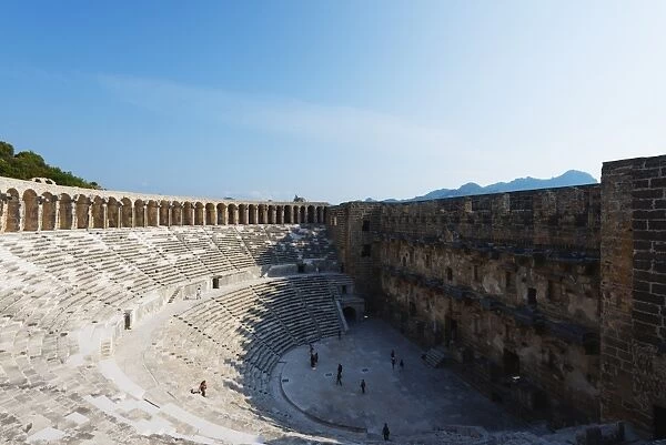 The second century Roman theatre, built by Emperor Marcus Aurelius, Aspendos, Pamphylia