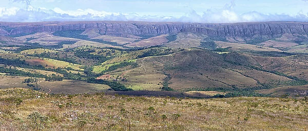 Serra da Canastra landscape and vegetation, Minas Gerais, Brazil, South America