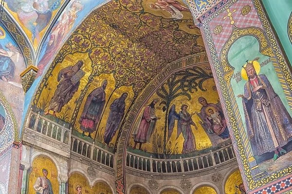 Sioni Cathedral, interior frescoes representing Biblical scenes, Tbilisi, Georgia
