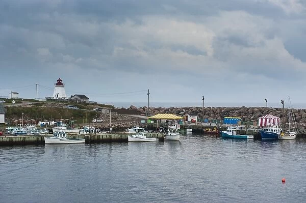 The small village of Neils Harbour, Cape Breton Highlands National Park, Cape Breton Island, Nova Scotia, Canada, North America
