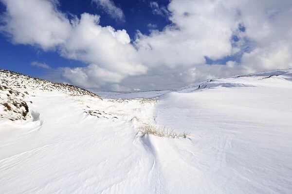 Snow, Cushleake Mountain, County Antrim, Ulster, Northern Ireland, United Kingdom, Europe