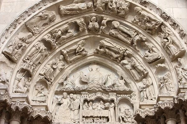 St. John the Baptists gate tympanum, St. Stephens Cathedral, Sens