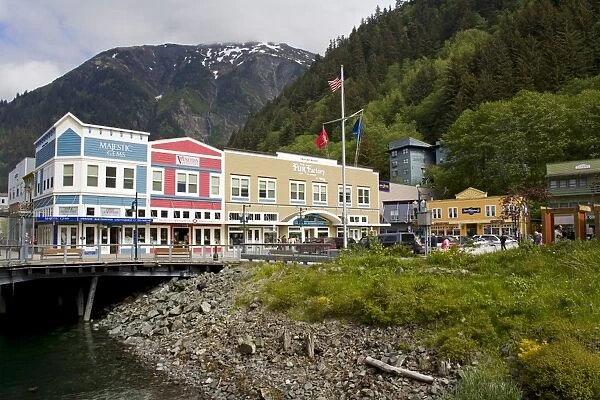 Stores on Peoples Wharf, Juneau, Southeast Alaska, United States of America