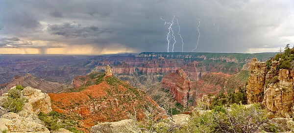 Storm rolling into Point Imperial at Grand Canyon North Rim, Grand Canyon National Park