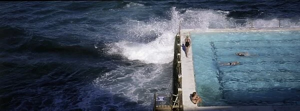 Swimmers in Bondi Icebergs pool, Sydney, New South Wales, Australia, Pacific