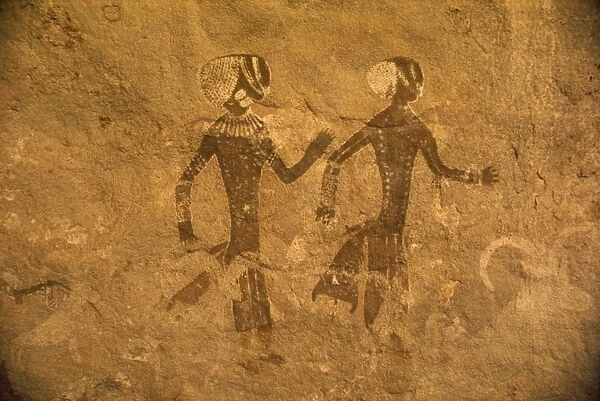 Tassili rock painting, Algeria, North Africa, Africa