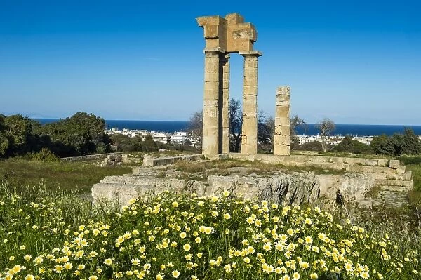 Temple of Apollo at the Acropolis, Rhodes, Dodecanese, Greek Islands, Greece, Europe